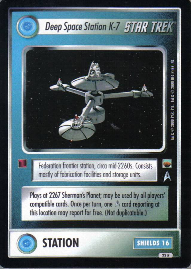 STAR TREK CCG TROUBLE WITH TRIBBLES RARE CARD DEEP SPACE STATION K-7