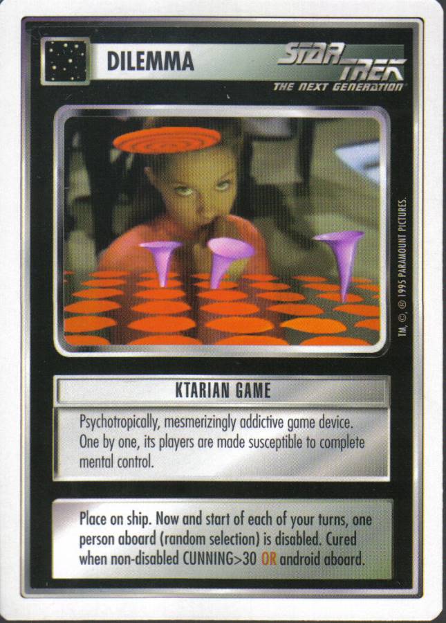 STAR TREK CCG WHITE BORDER PREMIERE 1995 BETA RARE CARD KTARIAN GAME