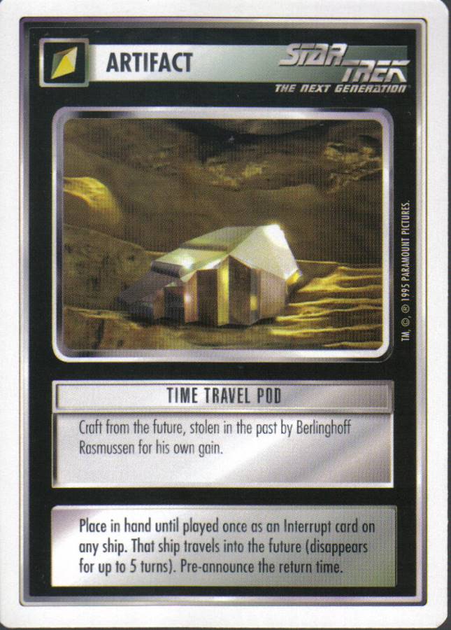 STAR TREK CCG WHITE BORDER PREMIERE 1995 BETA RARE CARD TIME TRAVEL POD