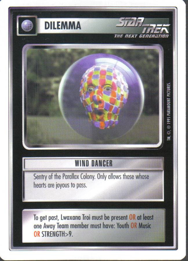 STAR TREK CCG WHITE BORDER PREMIERE 1995 BETA RARE CARD WIND DANCER