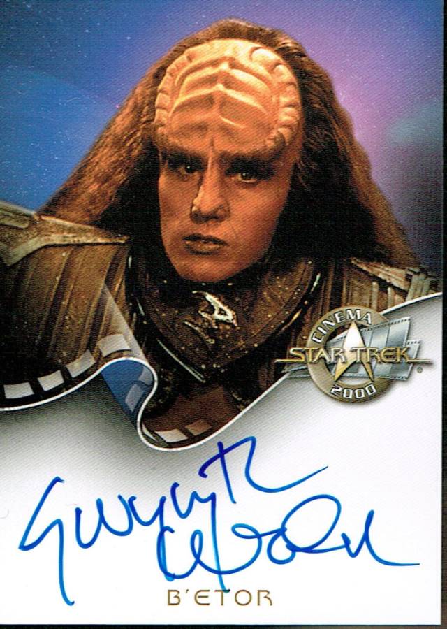 STAR TREK CINEMA 2000 AUTOGRAPH CARD A9 B'ETOR