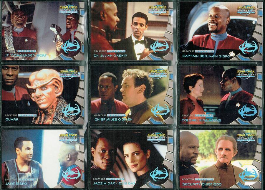 STAR TREK DS9 MEMORIES FROM THE FUTURE SET OF 9 GREATEST LEGENDS CARDS L1-L9