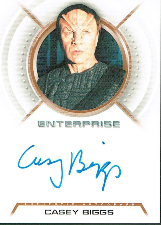 STAR TREK ENTERPRISE SEASON 3 AUTOGRAPH CARD A24 CASEY BIGGS AS ILLYRIAN CAPTAIN