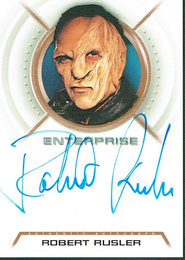 STAR TREK ENTERPRISE SEASON 3 AUTOGRAPH CARD A31 ROBERT RUSLER AS ORGOTH