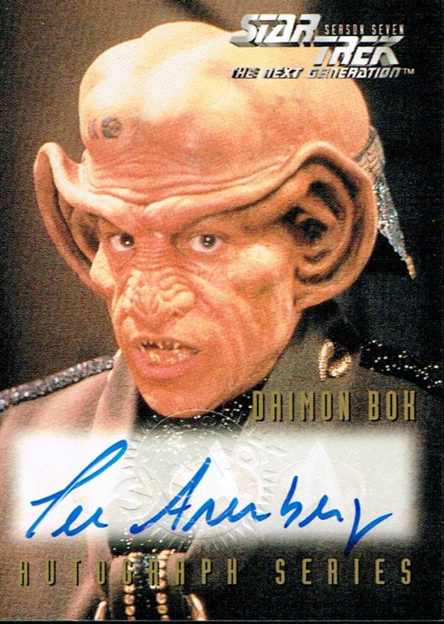 STAR TREK THE NEXT GENERATION SEASON SEVEN AUTO CARD A17 LEE ARENBERG AS BOK