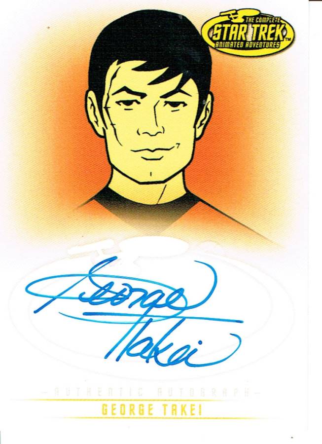 STAR TREK THE ORIGINAL SERIES ART AND IMAGES AUTOGRAPH CARD A18 GEORGE TAKEI