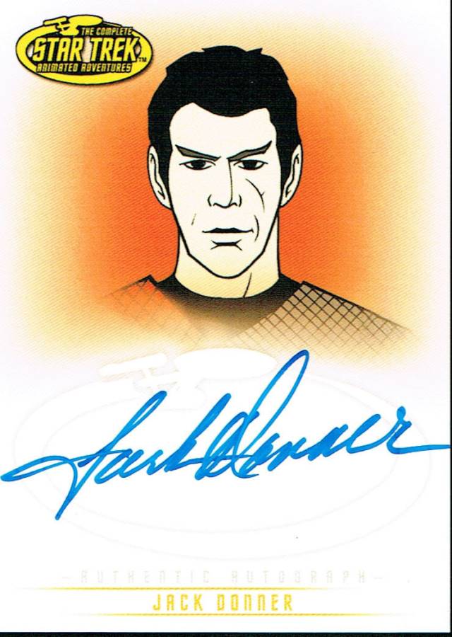 STAR TREK THE ORIGINAL SERIES ART AND IMAGES AUTOGRAPH CARD A25 JACK DONNER