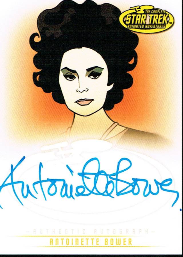 STAR TREK THE ORIGINAL SERIES ART AND IMAGES AUTOGRAPH CARD A33 ANTOINETTE BOWER