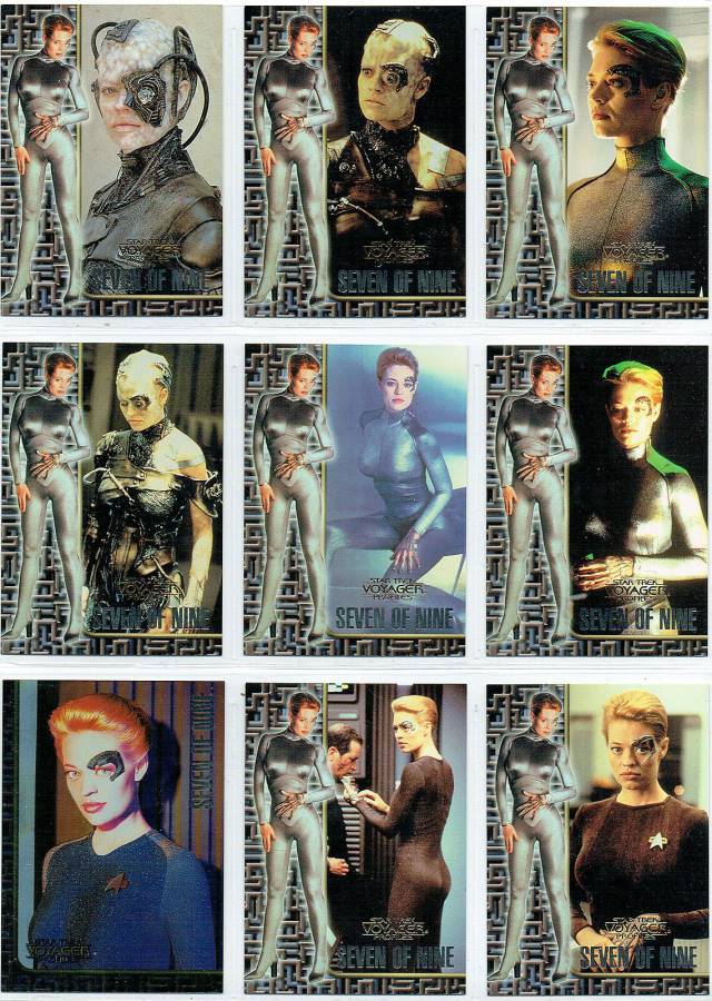 STAR TREK VOYAGER PROFILES 7 OF 9 SET OF 9 CARDS