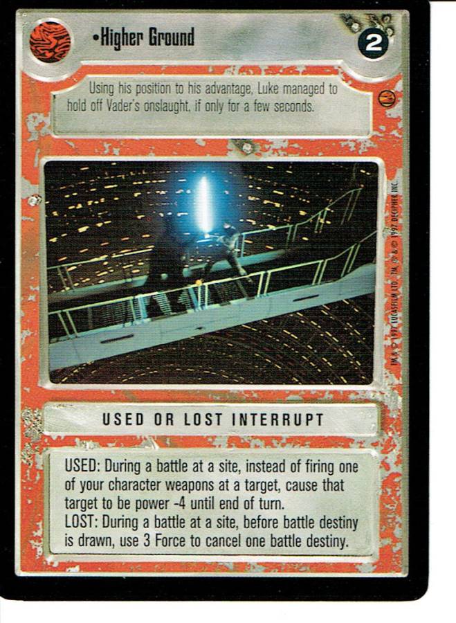STAR WARS CCG CLOUD CITY BLACK BORDER LIGHT SIDE RARE HIGHER GROUND lp