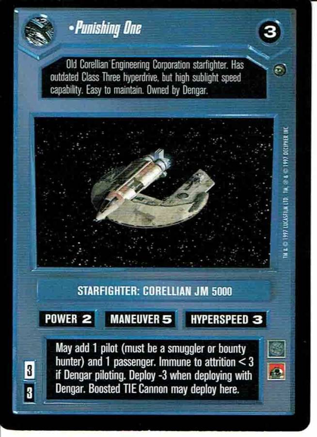 STAR WARS CCG DAGOBAH BLACK BORDER DARK SIDE PUNISHING ONE lp