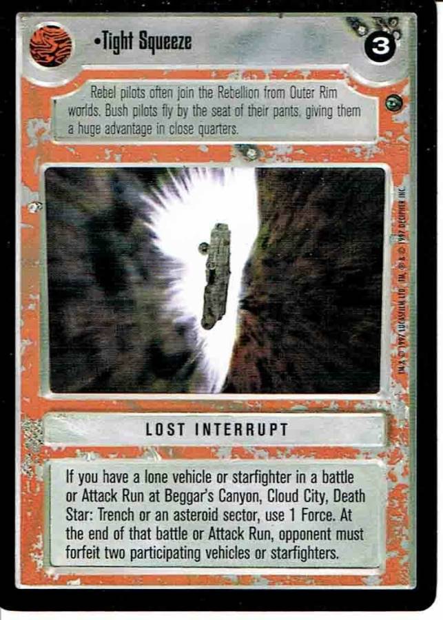 STAR WARS CCG DAGOBAH BLACK BORDER LIGHT SIDE RARE TIGHT SQUEEZE ex