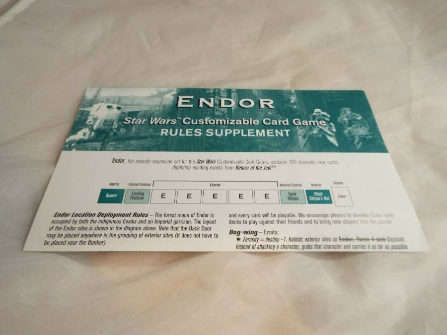 STAR WARS CCG ENDOR RULES SUPPLEMENT