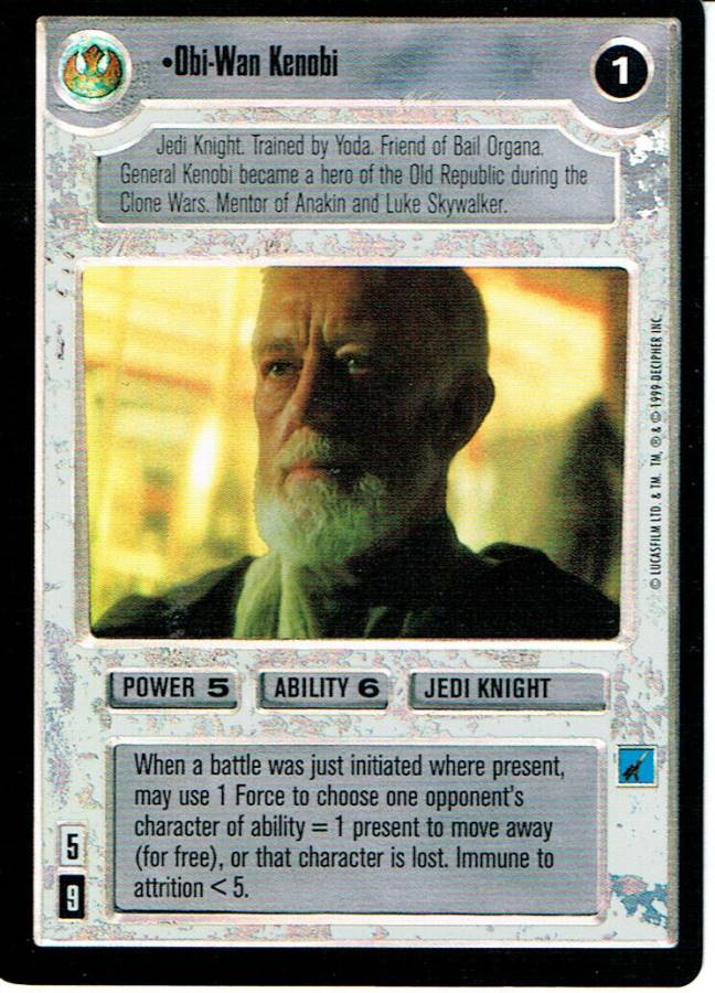 STAR WARS CCG REFLECTIONS SRF CARD OBI-WAN KENOBI ex