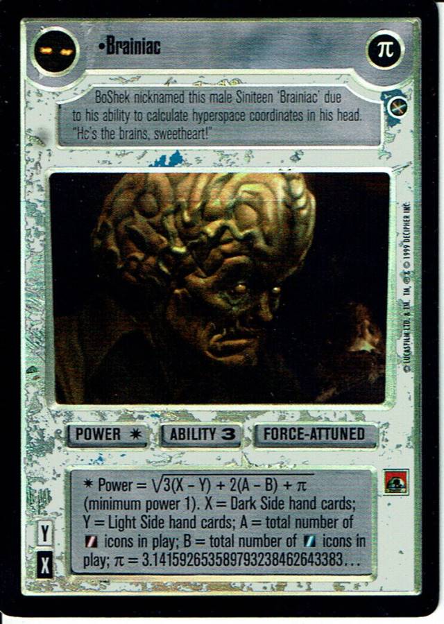 STAR WARS CCG REFLECTIONS VRF CARD BRAINIAC