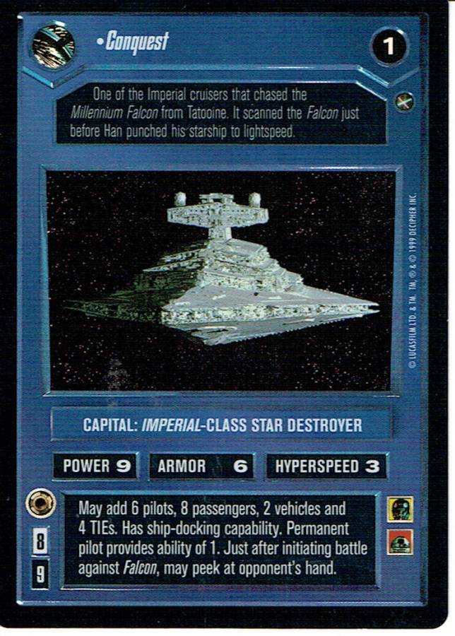 STAR WARS CCG REFLECTIONS VRF CARD CONQUEST