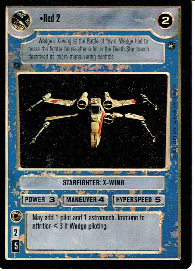 STAR WARS CCG REFLECTIONS VRF CARD RED 2 ex