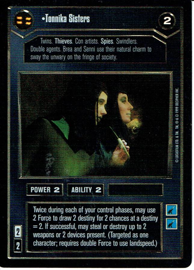 STAR WARS CCG REFLECTIONS VRF CARD TONNIKA SISTERS