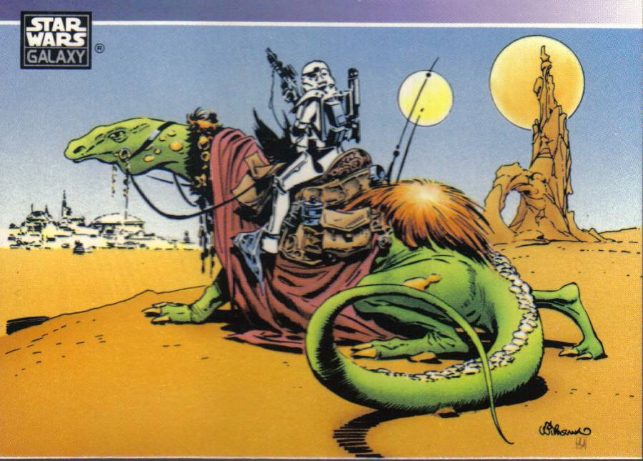 STAR WARS GALAXY SERIES ONE PROMO OF STORMTROOPER ON DEWBACK