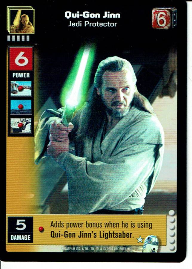 STAR WARS YOUNG JEDI REFLECTIONS SUPER RARE QUI-GON JINN, JEDI PROTECTOR