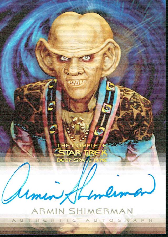 THE COMPLETE STAR TREK DEEP SPACE NINE DS9 AUTOGRAPH A4 ARMIN SHIMERMAN AS QUARK