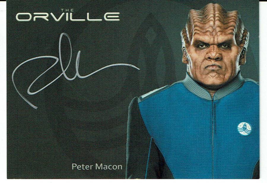 THE ORVILLE 2020 ARCHIVES AUTOGRAPH CARD AS6 PETER MACON AS LT. COMMANDER BORTUS