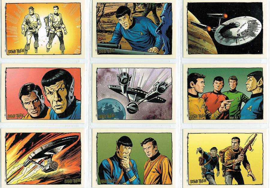 THE QUOTABLE STAR TREK SET OF 9 QUOTABLE COMICS CARDS GK1-GK9
