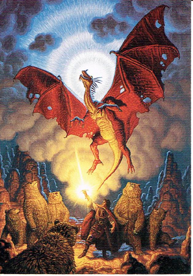 TIM HILDEBRANT'S FLIGHTS OF FANTASY FLYING DRAGONS CARD D3