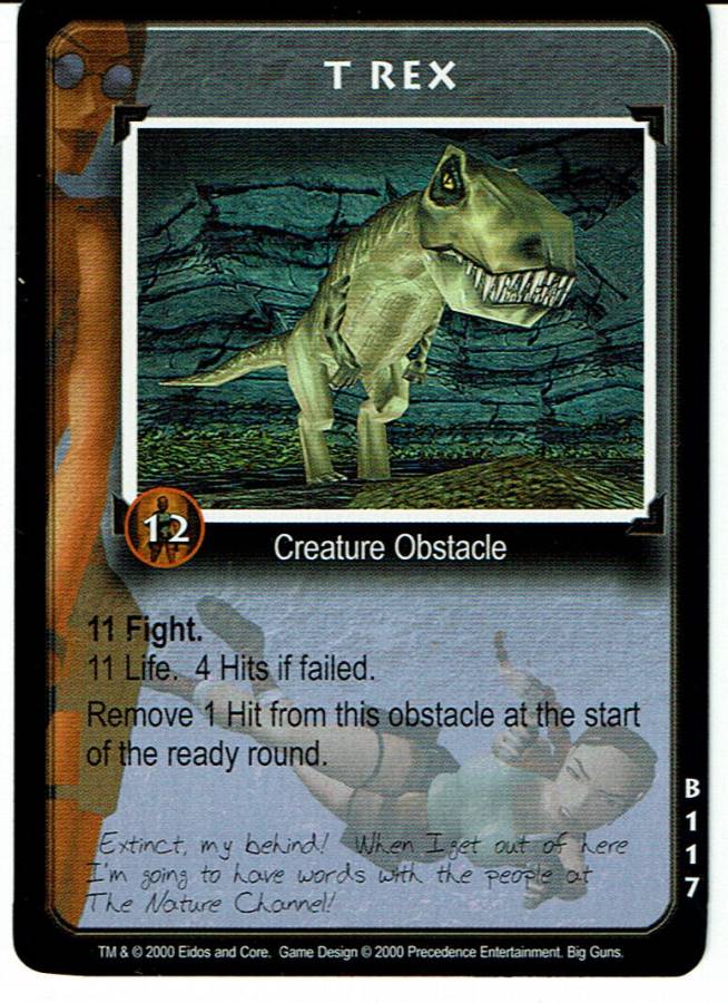 TOMB RAIDER CCG BIG GUNS RARE CARD B117 TREX Phoenix Cards