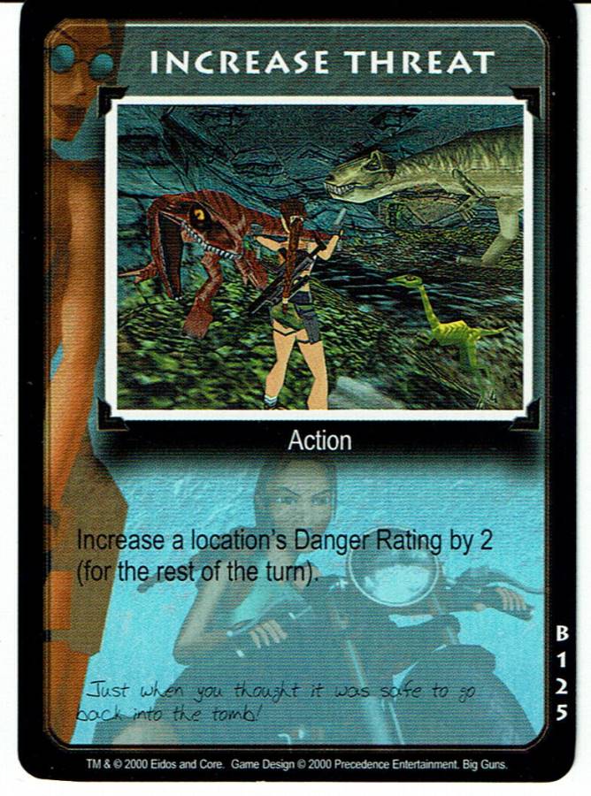 TOMB RAIDER CCG BIG GUNS RARE CARD B125 INCREASE THREAT