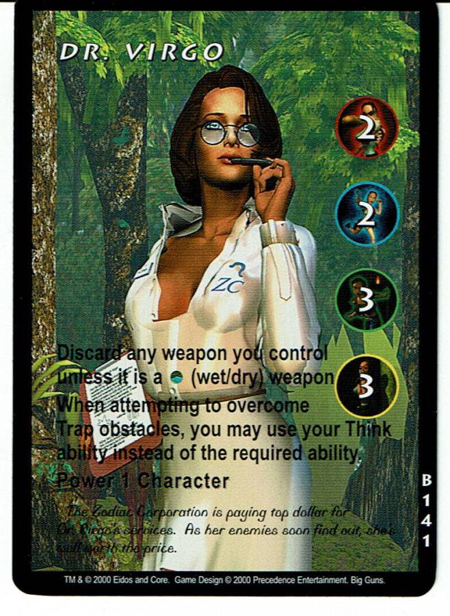 TOMB RAIDER CCG BIG GUNS RARE CARD B141 DR. VIRGO