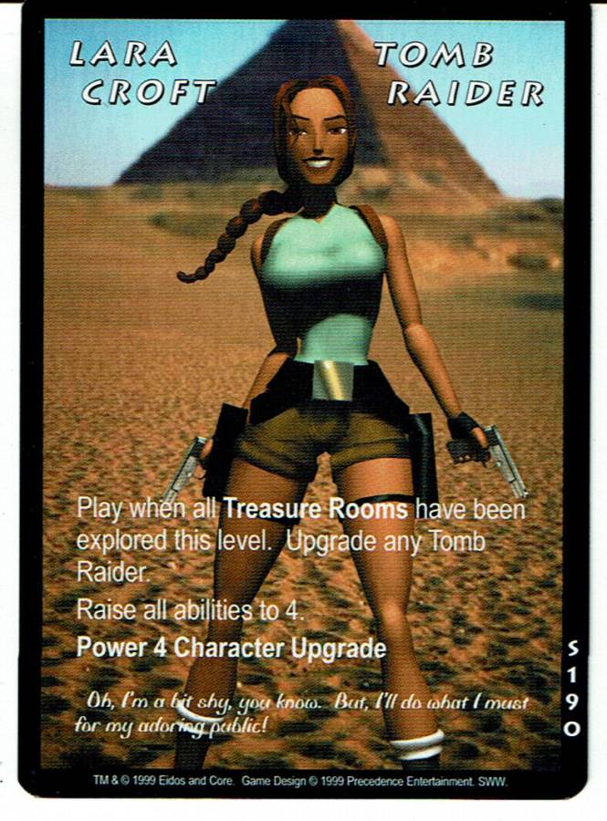 TOMB RAIDER CCG SLIPPERY WHEN WET RARE CARD S190 LARA CROFT: TOMB RAIDER ex