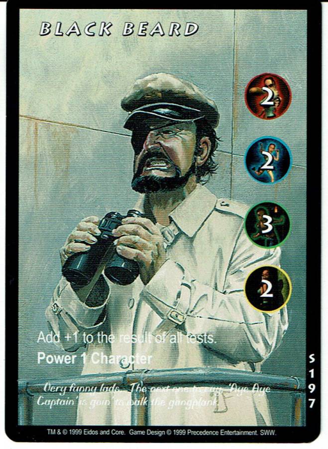 TOMB RAIDER CCG SLIPPERY WHEN WET RARE CARD S197 BLACK BEARD ex