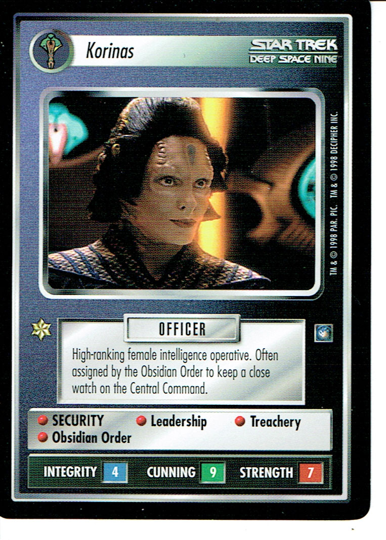 STAR TREK CCG DS9 RARE CARD KORINAS lp