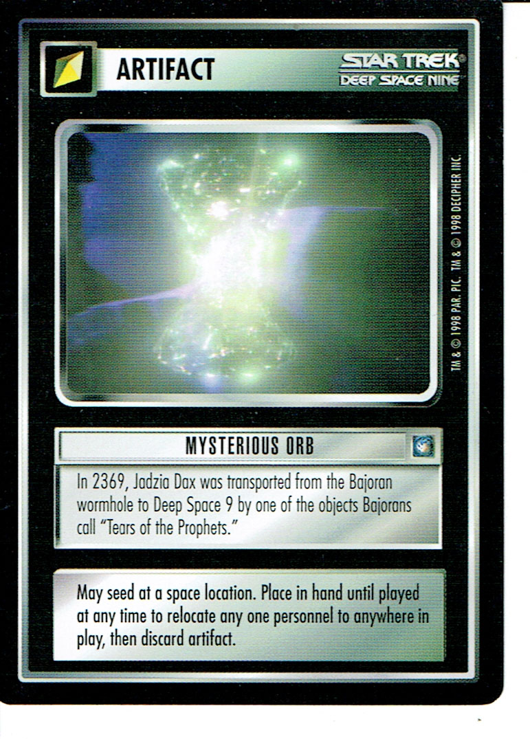 STAR TREK CCG DS9 RARE CARD MYSTERIOUS ORB lp