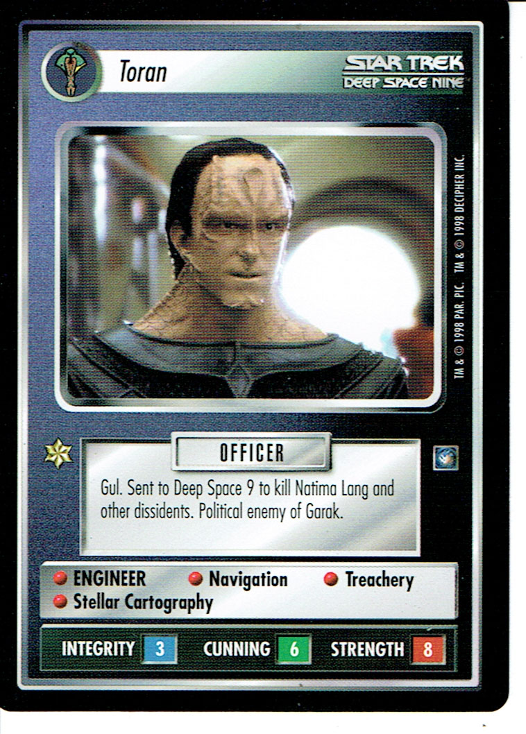 STAR TREK CCG DS9 RARE CARD TORAN lp
