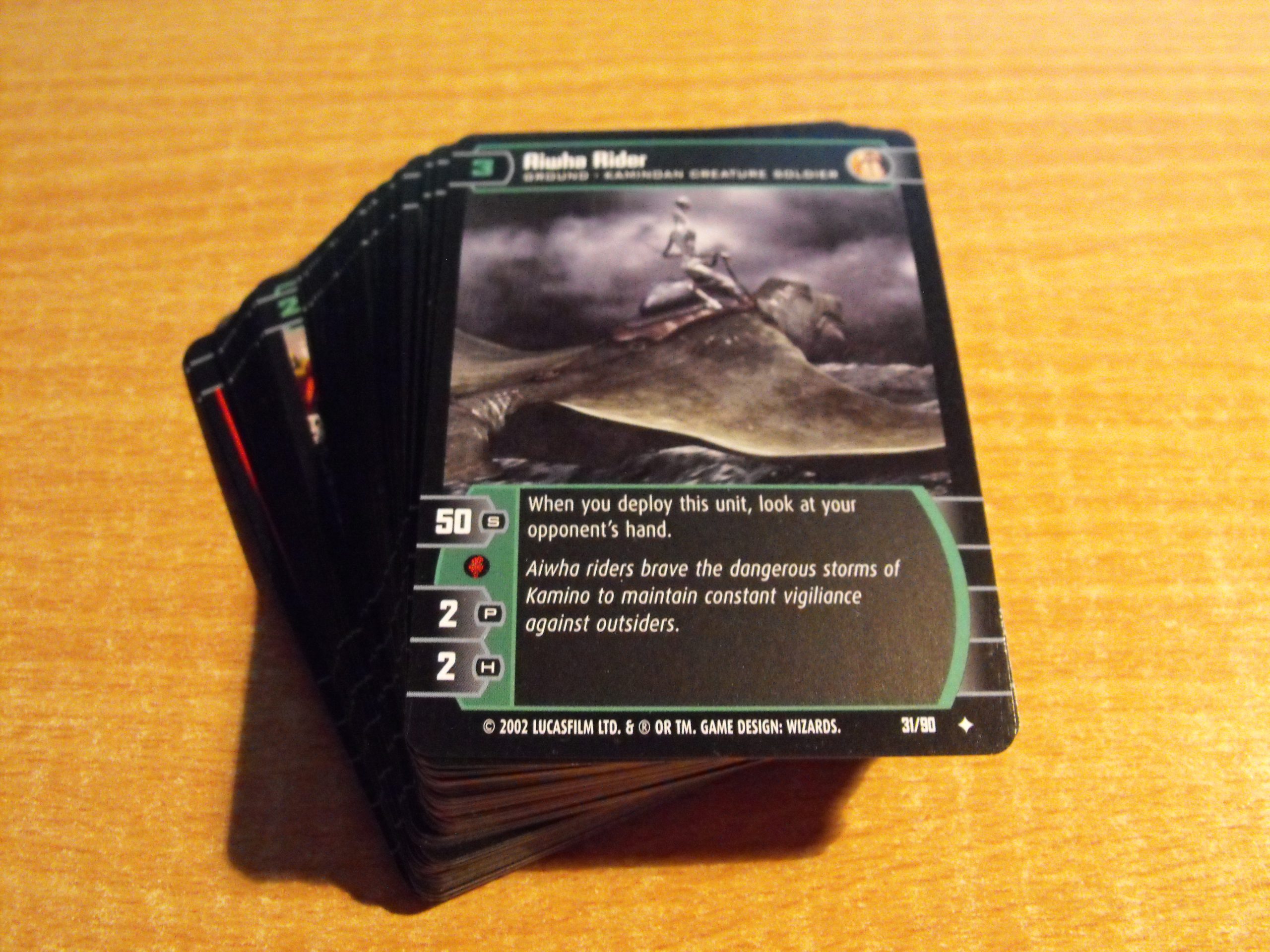 STAR WARS TCG SITH RISING COMPLETE SET OF COMMON AND UNCOMMON CARDS lp
