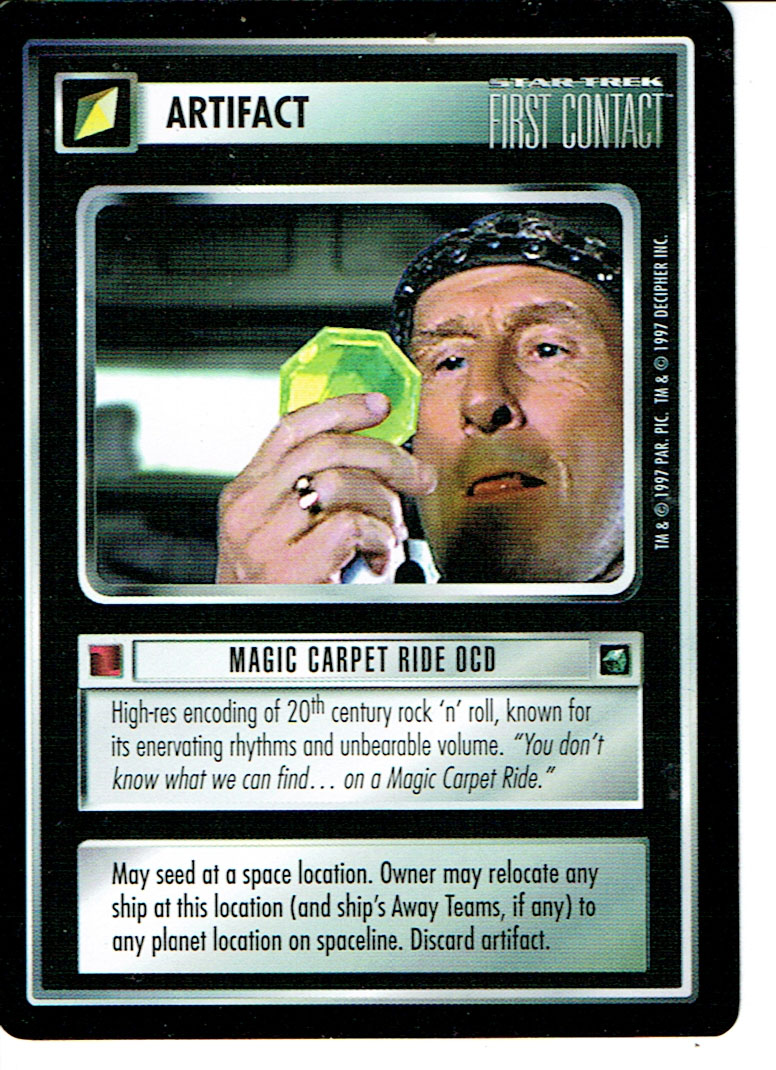 STAR TREK CCG FIRST CONTACT RARE CARD MAGIC CARPET RIDE OCD