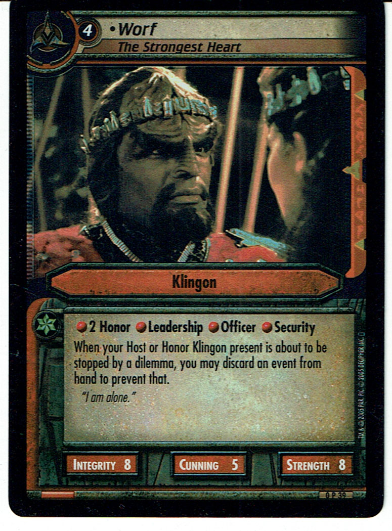 STAR TREK CCG 2E PROMO CARD 0P39 WORF