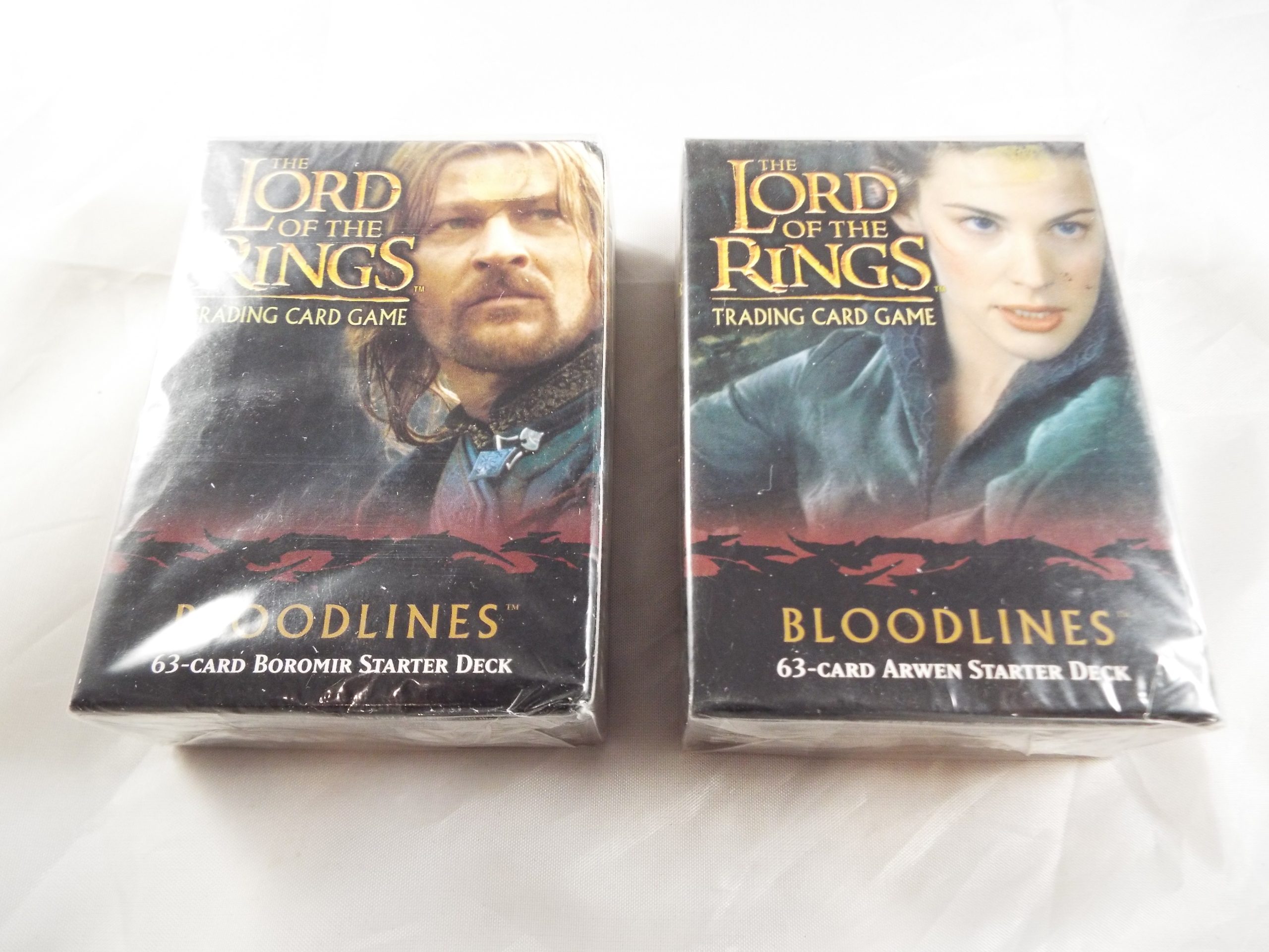 LORD OF THE RINGS TCG BLOODLINES ARWEN AND BOROMIR STARTER DECKS