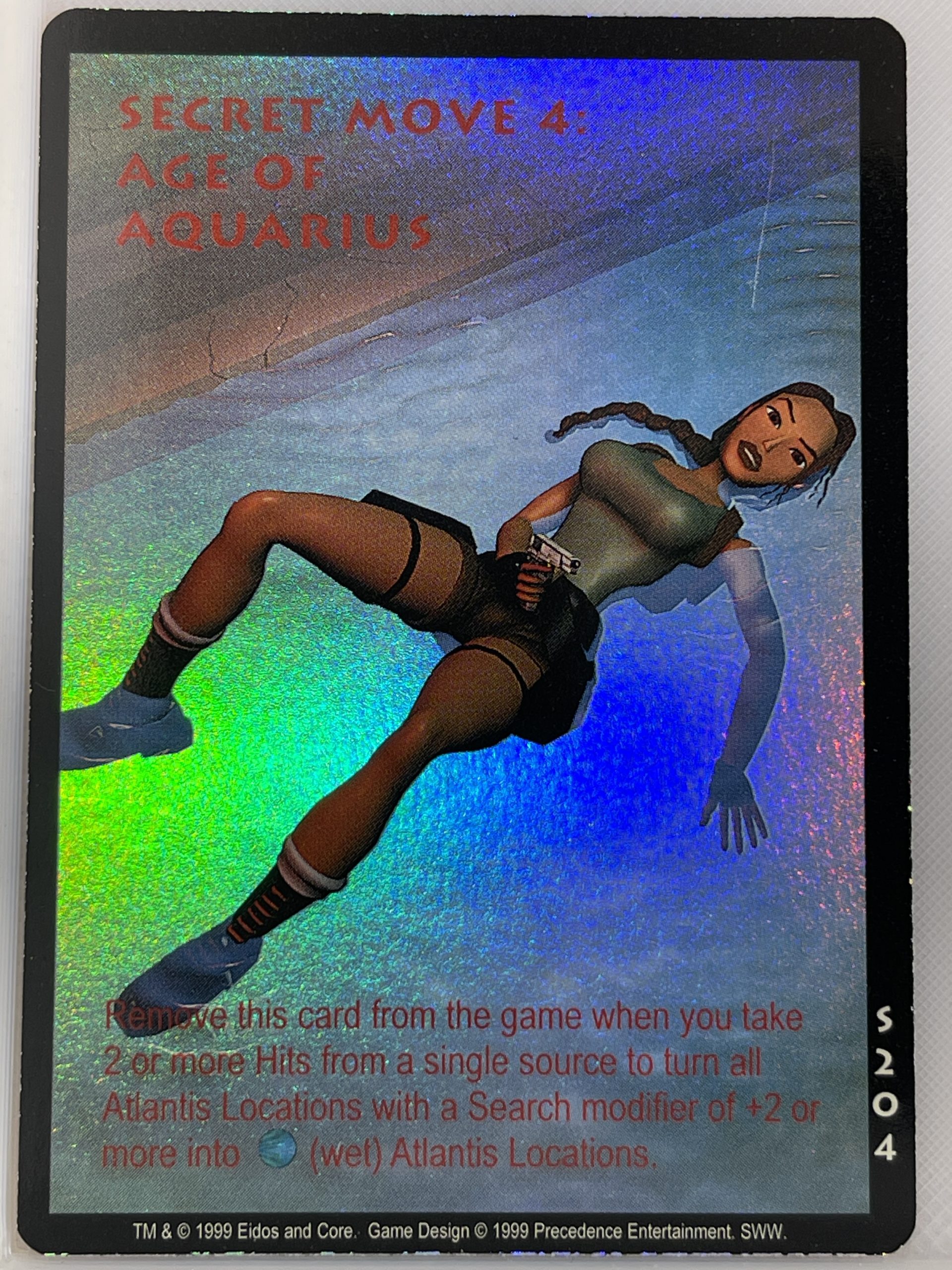 TOMB RAIDER CCG SLIPPERY WHEN WET CARD S204 SECRET MOVE 4: AGE OF AQUARIUS