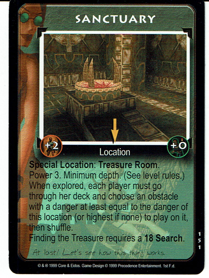 TOMB RAIDER CCG RARE CARD 151 SANCTUARY