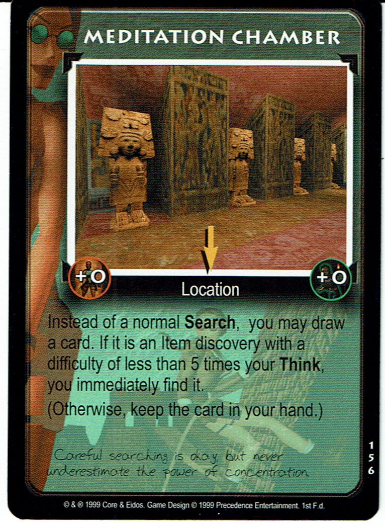 TOMB RAIDER CCG RARE CARD 156 MEDITATION CHAMBER