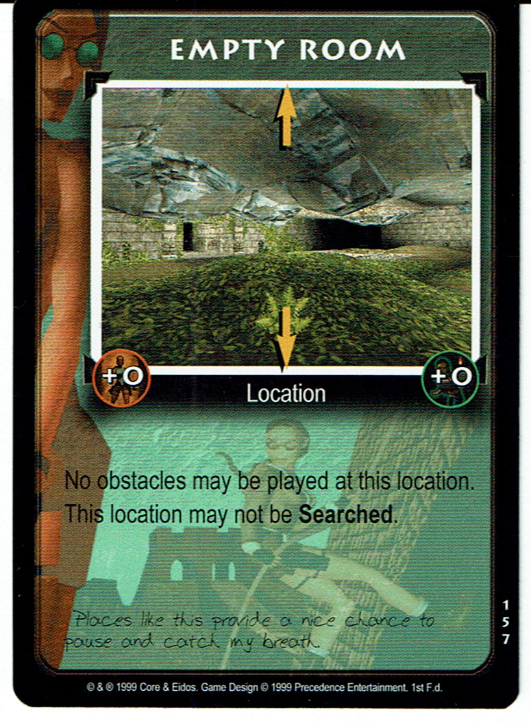 TOMB RAIDER CCG RARE CARD 157 EMPTY ROOM