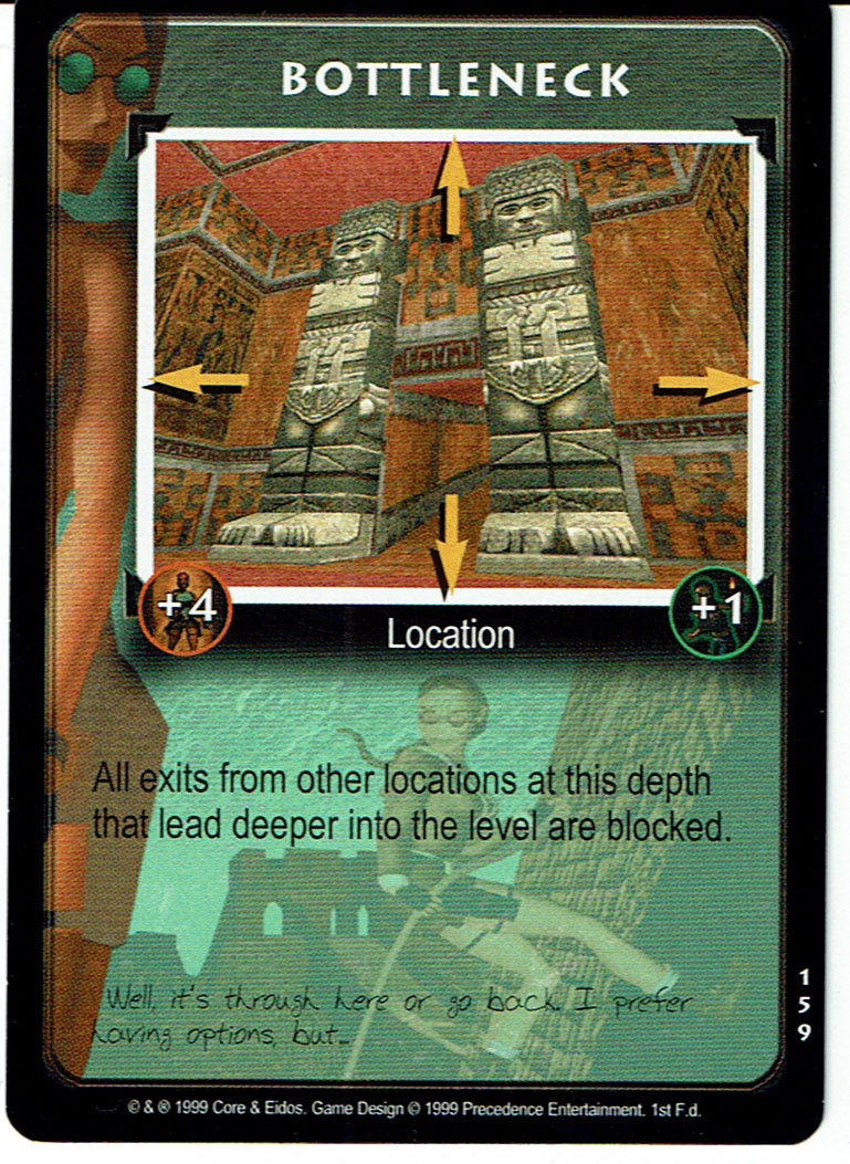 TOMB RAIDER CCG RARE CARD 159 BOTTLENECK ex