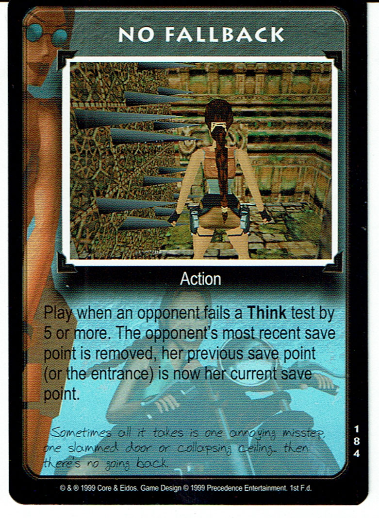 TOMB RAIDER CCG RARE CARD 184 NO FALLBACK