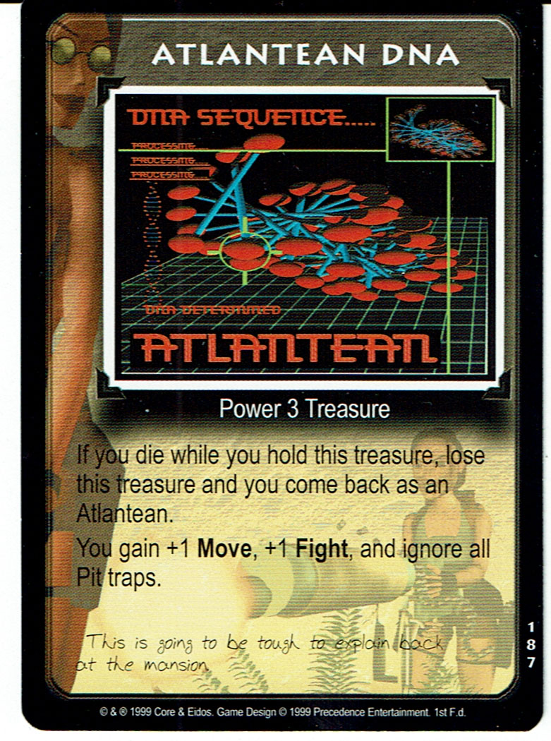 TOMB RAIDER CCG RARE CARD 187 ATLANTEAN DNA