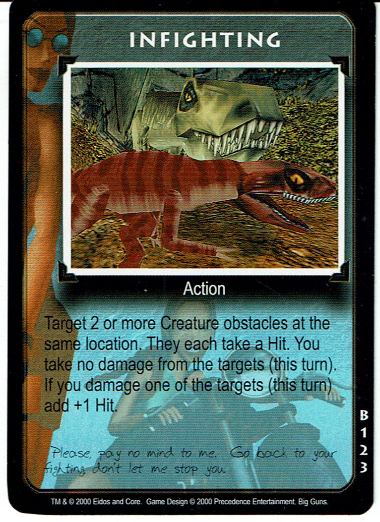 TOMB RAIDER CCG BIG GUNS RARE CARD B123 INFIGHTING