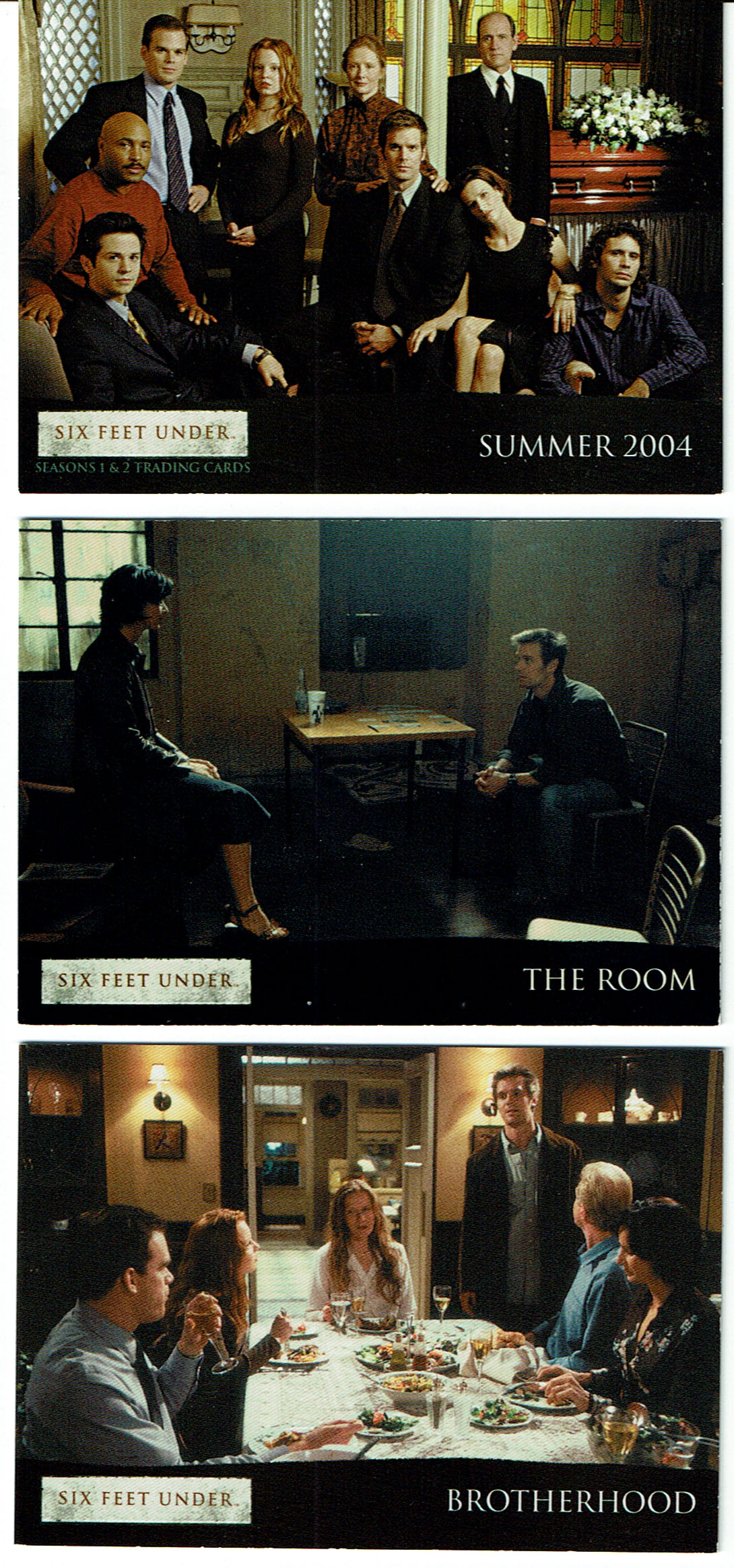SIX FEET UNDER SET OF 3 PROMO CARDS