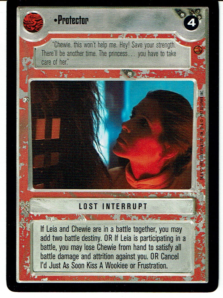 STAR WARS CCG CLOUD CITY BLACK BORDER LIGHT SIDE RARE PROTECTOR ex